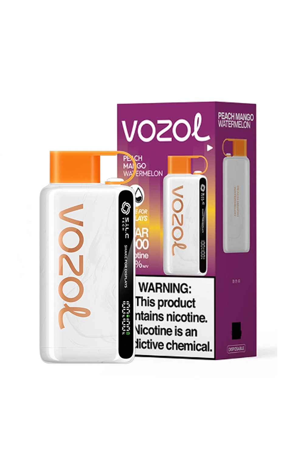 VOZOL 12000 PUFF PEACH MANGO WATERMELON